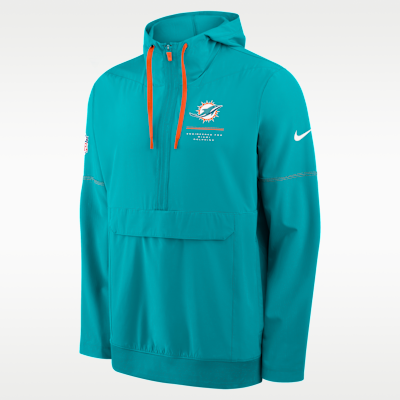 Miami Dolphins Sideline Anorak Men's Nike NFL 1/2-Zip Hooded